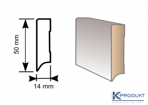 Soklová lišta KPV 50 z PVC