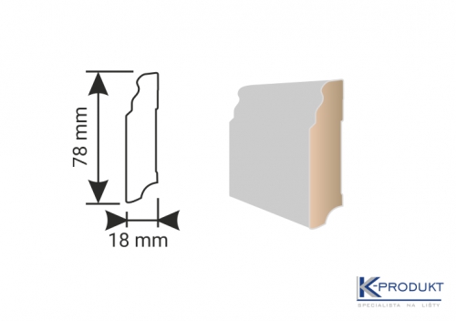 Soklová lišta KP 80 P